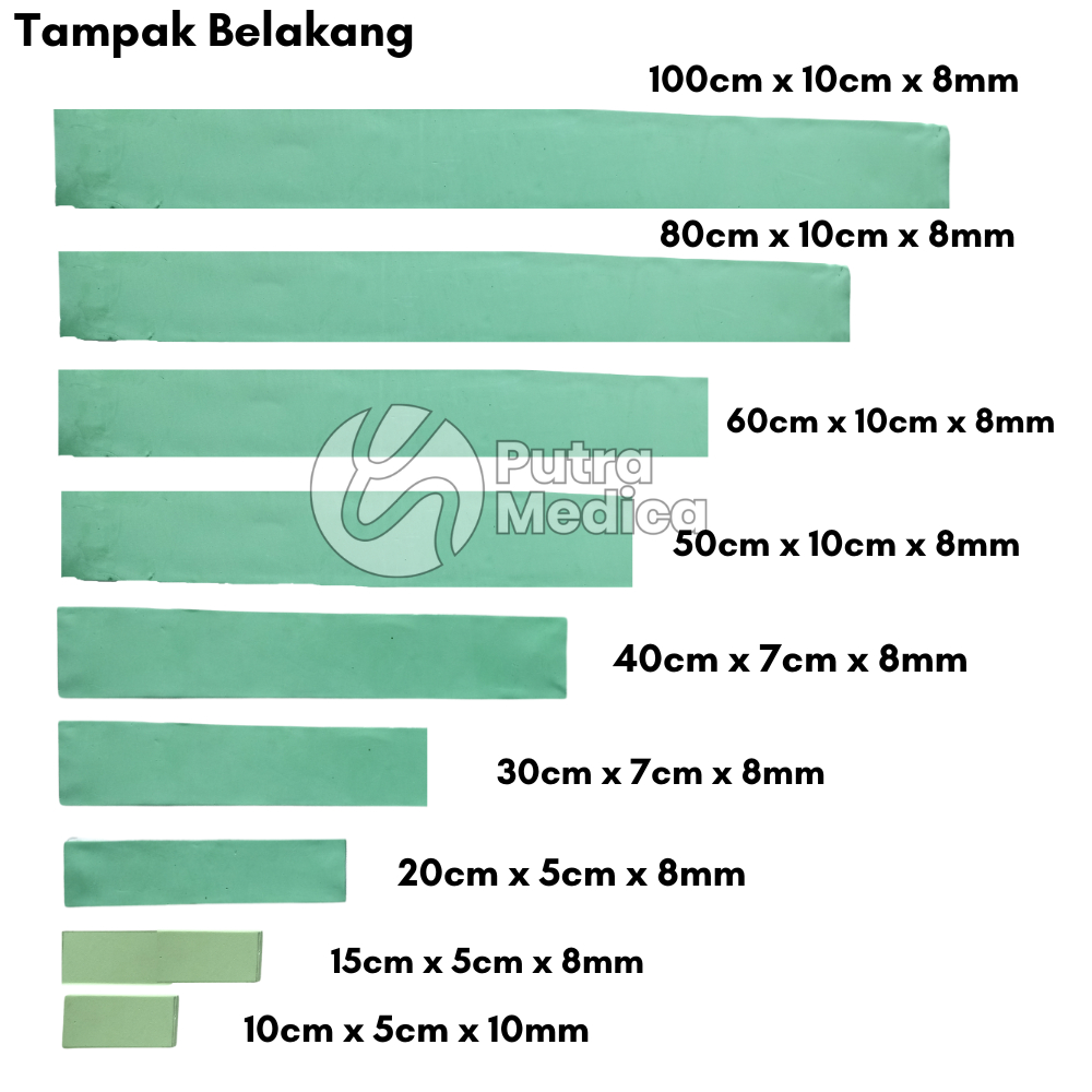 Spalk Bidai Kayu Spons 100cm x 10cm x 8mm / Gips Patah Tulang / Penyangga Cedera Kaki dan Tangan / Spalek Anak Dewasa / Perlengkapan Pertama Pada Kecelakaan P3K