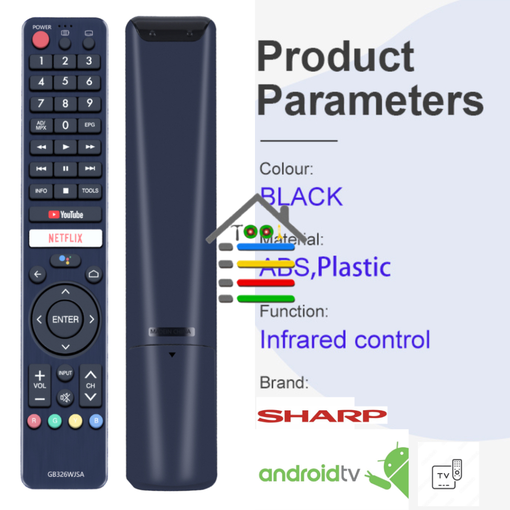 REMOTE TV SHARP ANDROID SMART TV 602TV