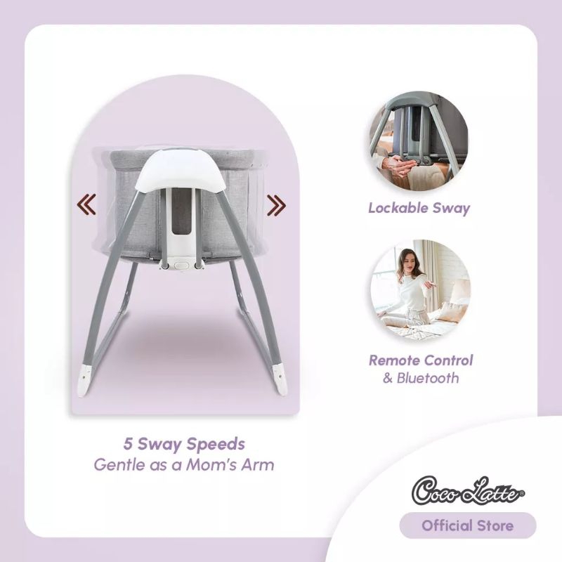 Cocolatte Auto Sway Sidebed with Bluetooth Baby Box - Boks Bayi Otomatis