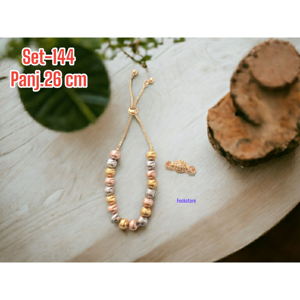 SET GELANG SERUT DAN CINCIN 2 IN 1 ANTI ALERGI/SET-144