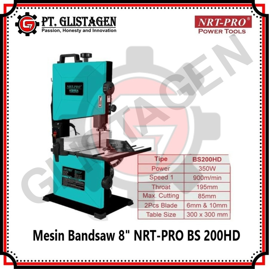 NRT-PRO BS200HD Mesin Band Saw 8 Inch Gergaji Kayu Bandsaw Ukir Besar NRT PRO BS200HD