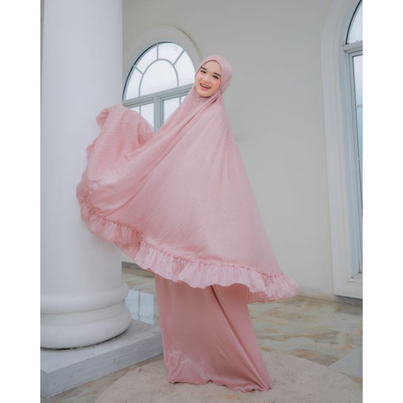 Mukena Dalanova Sparkling Dubai blus pink