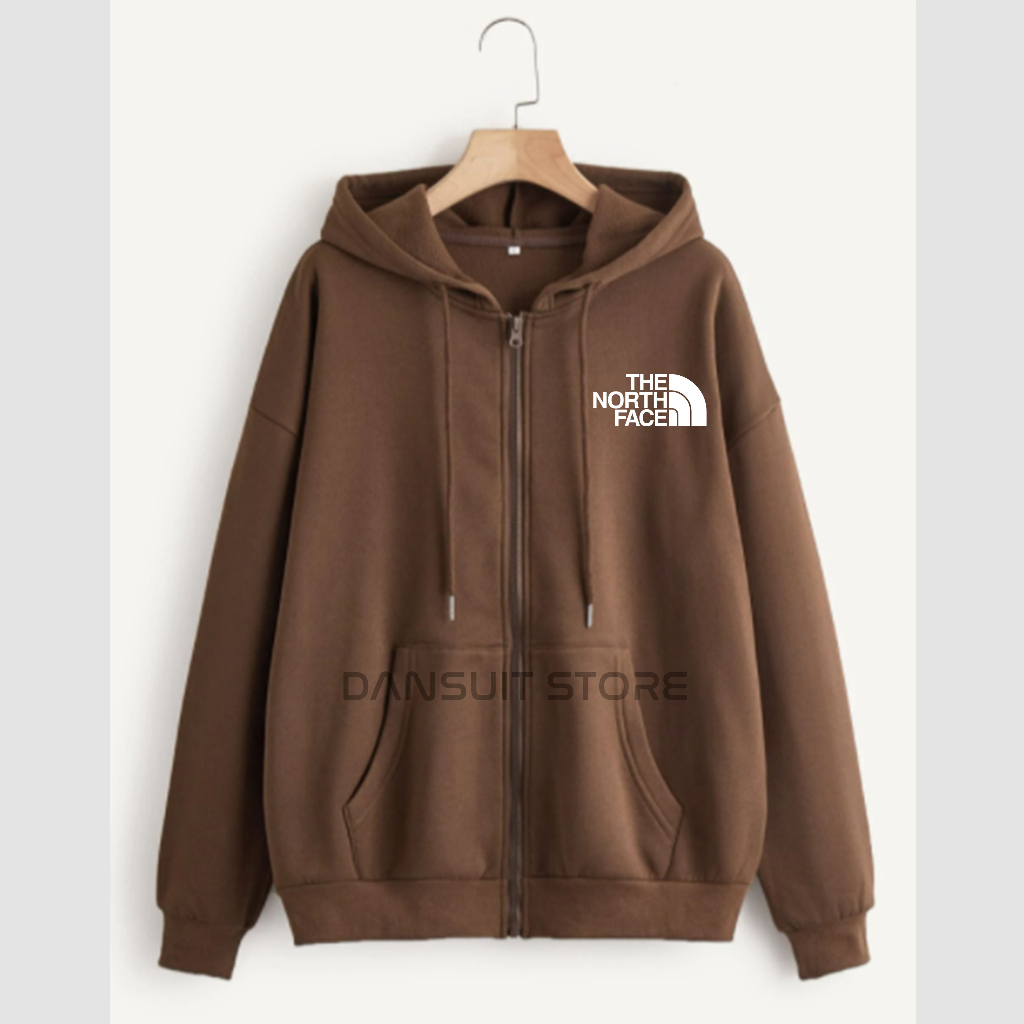 Hoodie Zipper Sablon Anak Laki-laki/Perempuan Usia 4-13 Tahun Hoodie Resleting Anak Motif Sablon TNF TheNorthFace Logo Bahan Tebal Premium