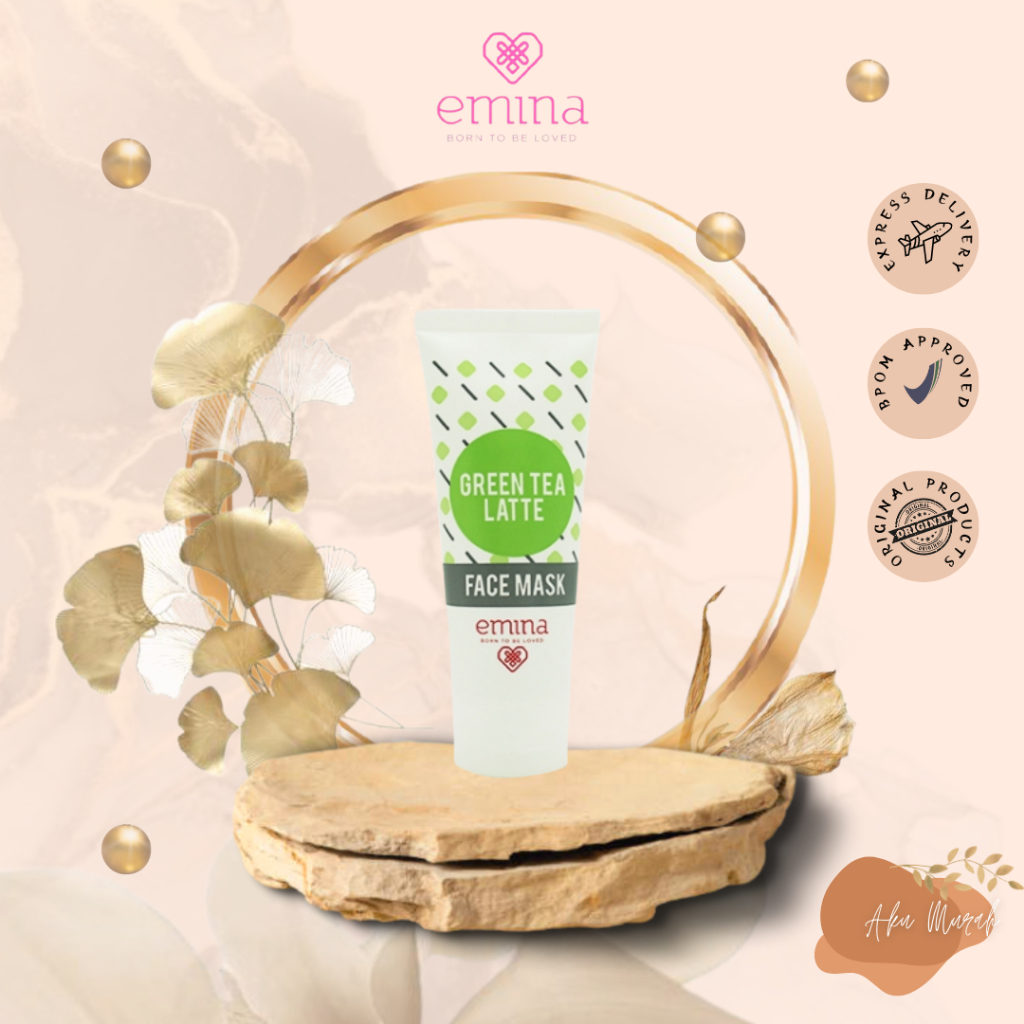 ✨ AKU MURAH ✨ EMINA Green Tea Latte Face Mask 60 ML [BPOM]