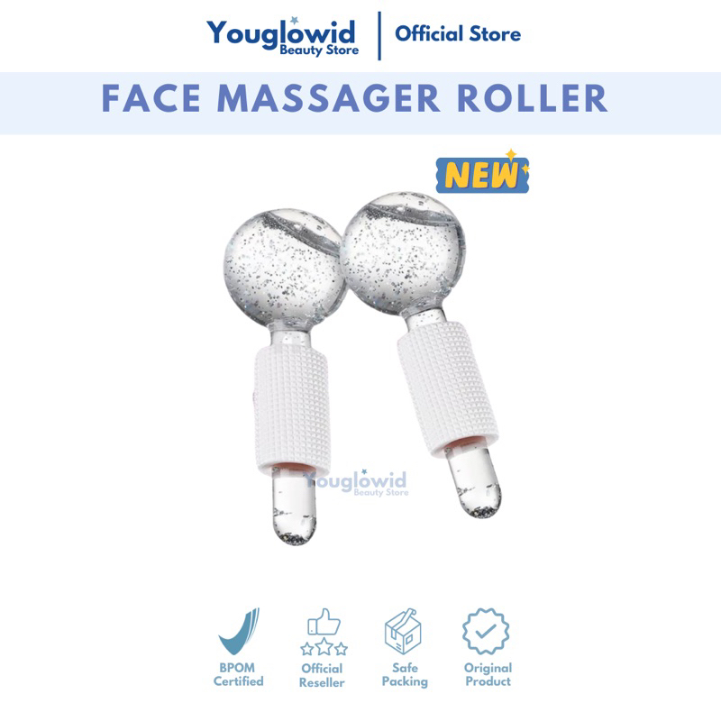 Ice Globes Facial Roller Msglow |Beauty Crystal Ball Glitter