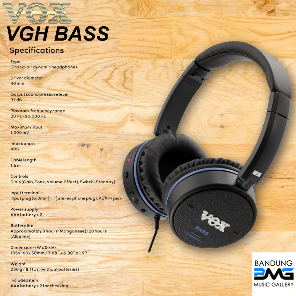 VOX VGH BASS Bass Amplifier in Headphones / VGHBASS
