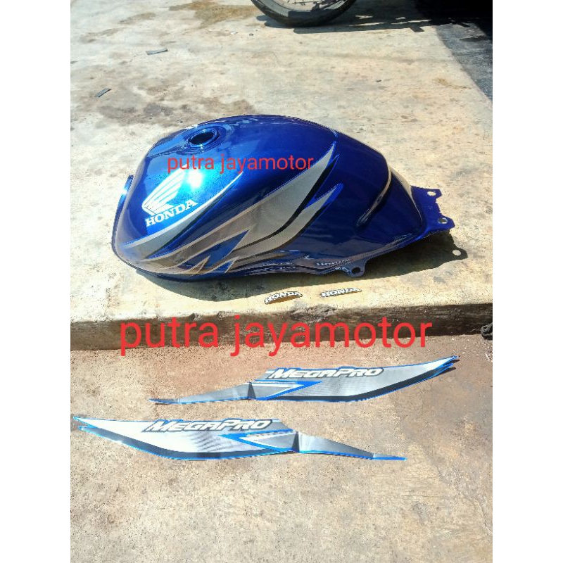 TANGKI BENSIN MEGAPRO NEW MEGAPRO PRIMUS WARNA BIRU SET STIKER