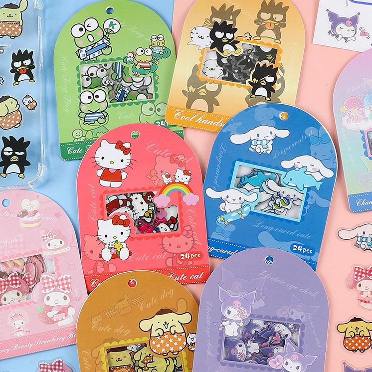 

Sticker Pack 24 Lembar/ Pack PET Sticker My Melody Tahan Air Stiker
