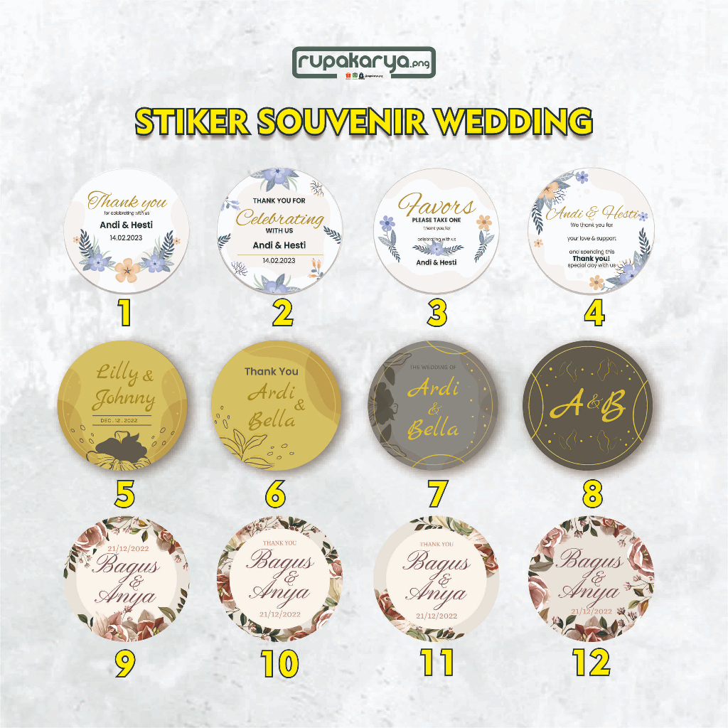 

STIKER SOUVENIR WEDDING MURAH