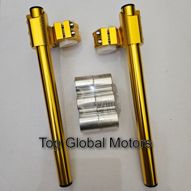 Stang Jepit CNC Model NUI Adjustable Gold Satria FU Ninja150 Vixion Stang JepitCNC
