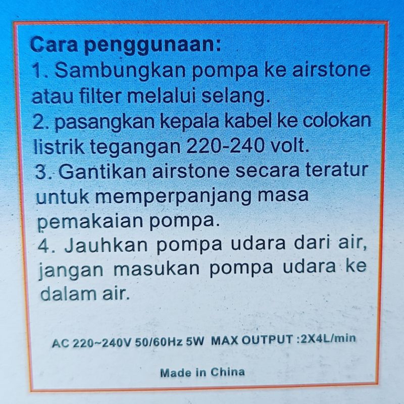 AQUAMAN WP AP 3000 mesin pompa gelembung udara aerator aquarium airpump 2 lubang air pump kolam akuarium