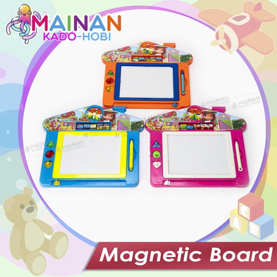 SET MAINAN EDUKASI SENSORIK MOTORIK ANAK MAGNETIC DRAWING PAPAN TULIS MAGNET