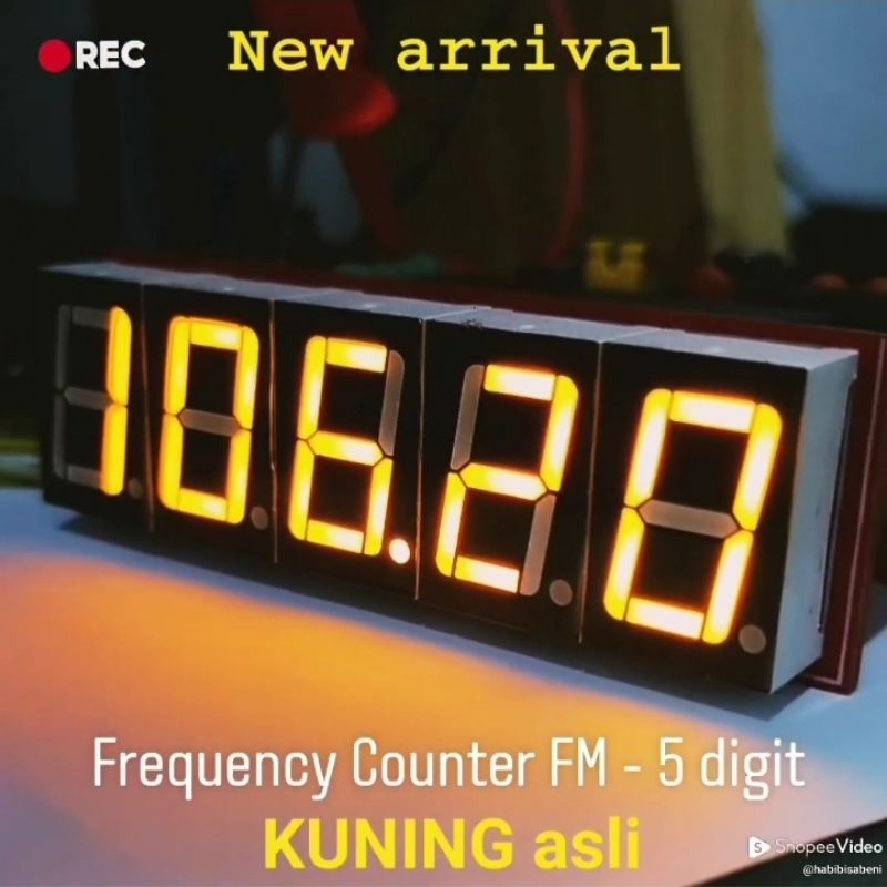 Frequency Counter FM Digital Display - 5 Digit KUNING pure/murni