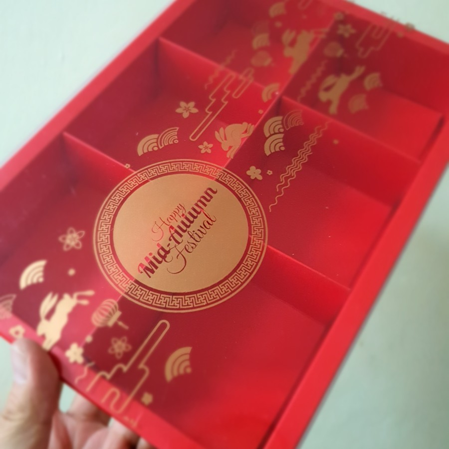 

5 Pcs Dus Mika Mooncake 100gr Kotak Kemasan Box Kue Bulan Kardus Hampers Mid Autumn Festival Sekat 6