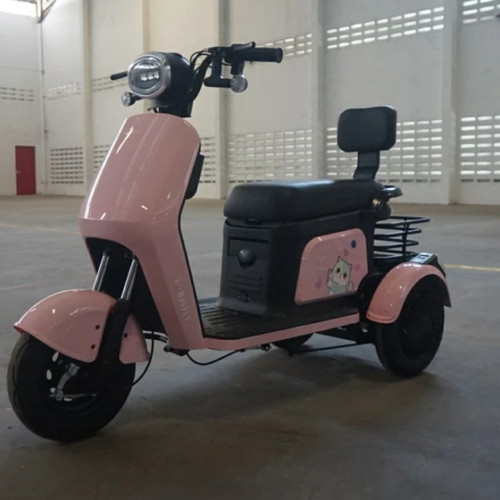 Uwinfly Kitty Listrik Roda 3 / Sepeda Listrik Roda 3 500W-Pink