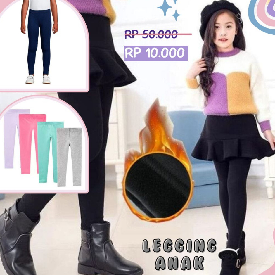 Legging Anak Usia 3th - 12Tahun / Legging Anak Panjang/ Legging Anak Usia 3 9 12 thn / Leging Anak Panjang / Jegging Anak