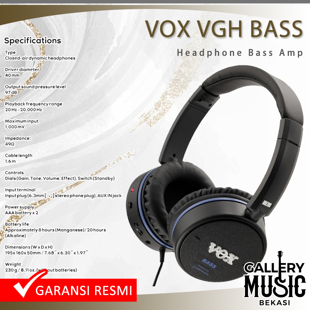 VOX VGH BASS Bass Amplifier in Headphones / VGHBASS