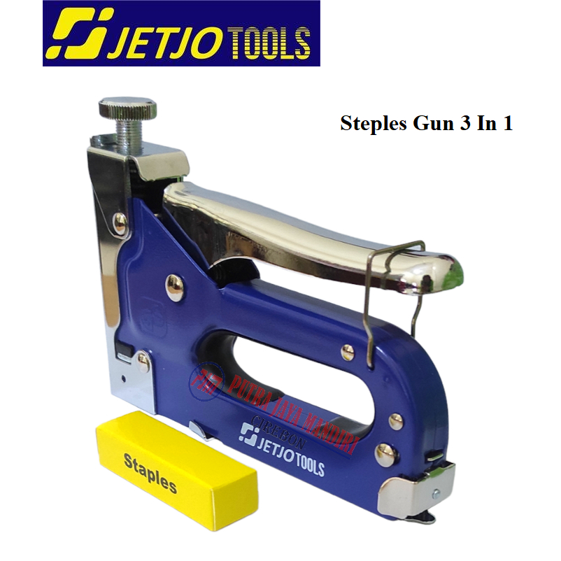 Jetjo Steples Gun 3 IN 1 Heavy Duty / Steples 6-14 Mm / Staple Gun Tembak Tacker Staples Stepler Hekter 3 In 1