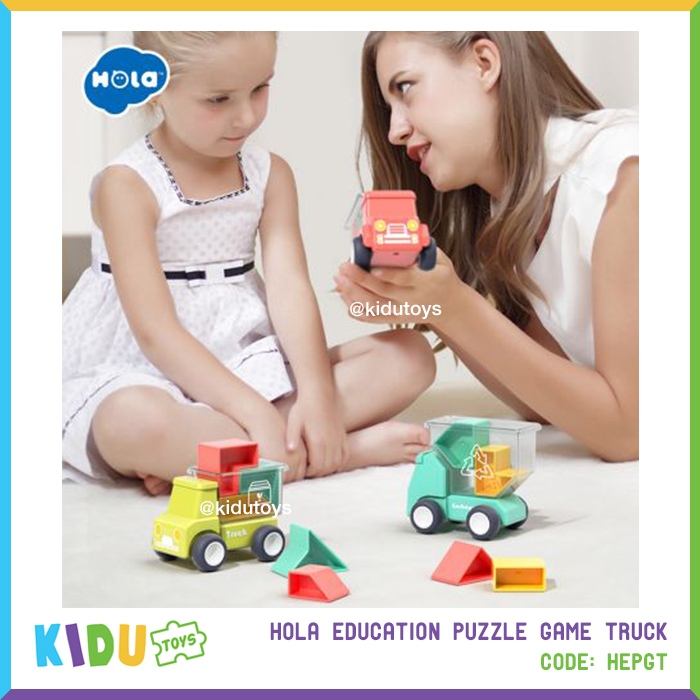 Mainan Edukasi Anak Mobilan Mengenal Bentuk Hola Education Puzzle Game Truck Kidu Baby