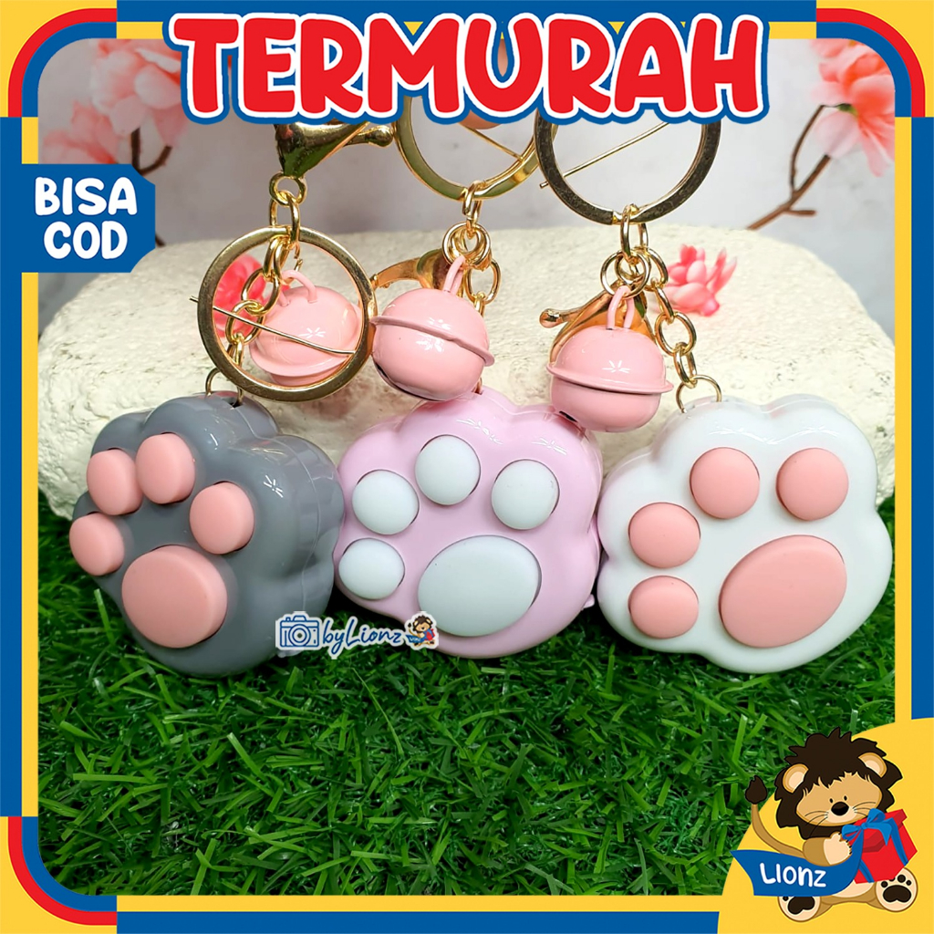 Mainan Cat Paw Push Fidget Toy Key Chain