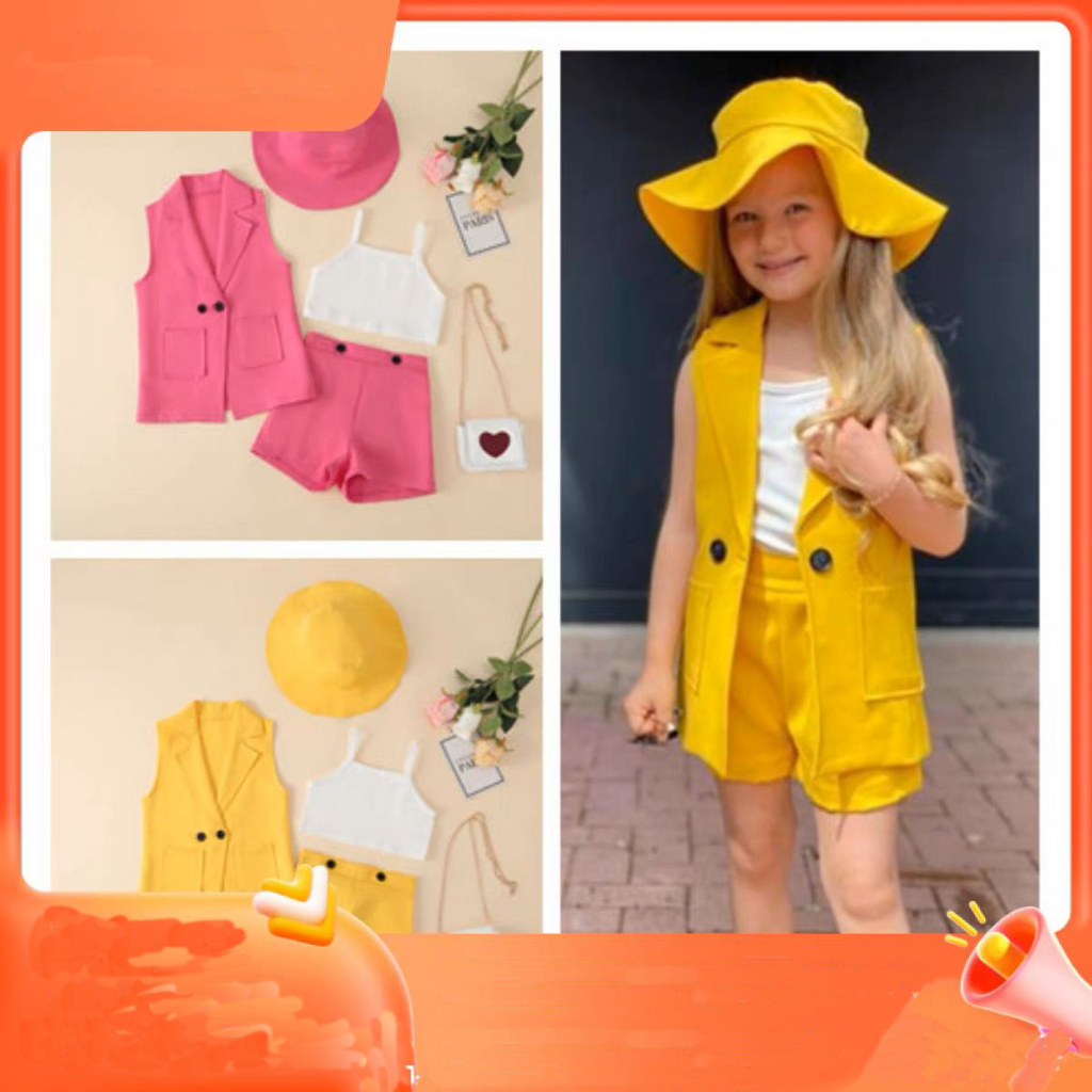 VS - Setelan Velin 3in1 Anak Perempuan Lucu 1-5tahun