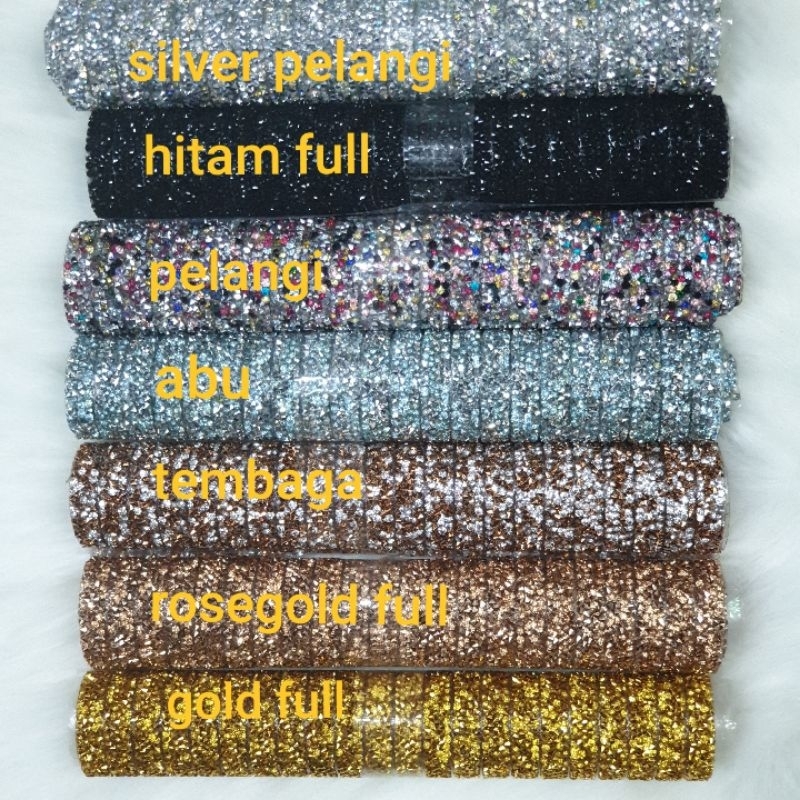 Diamond Tikar Kristal Acak setrika Per 1 baris