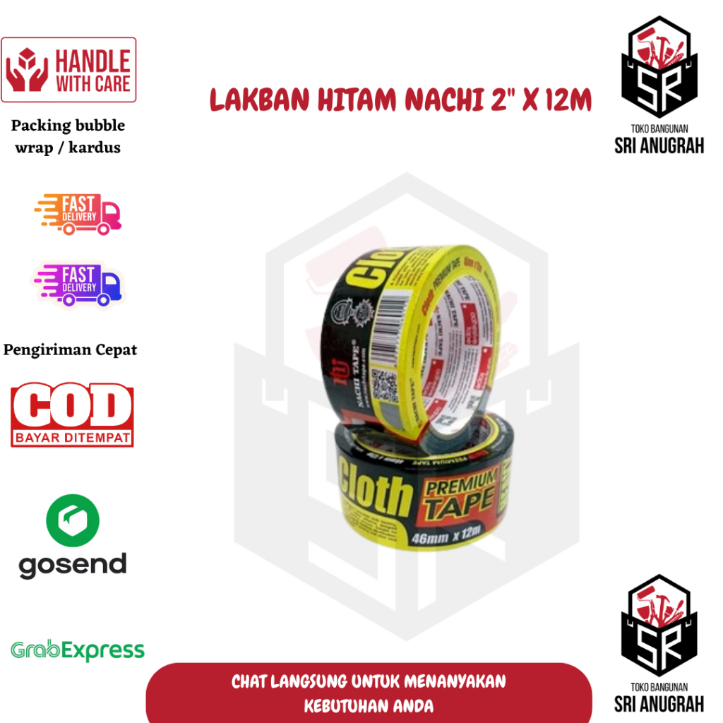 

Lakban Hitam Nachi 2inch x 12M