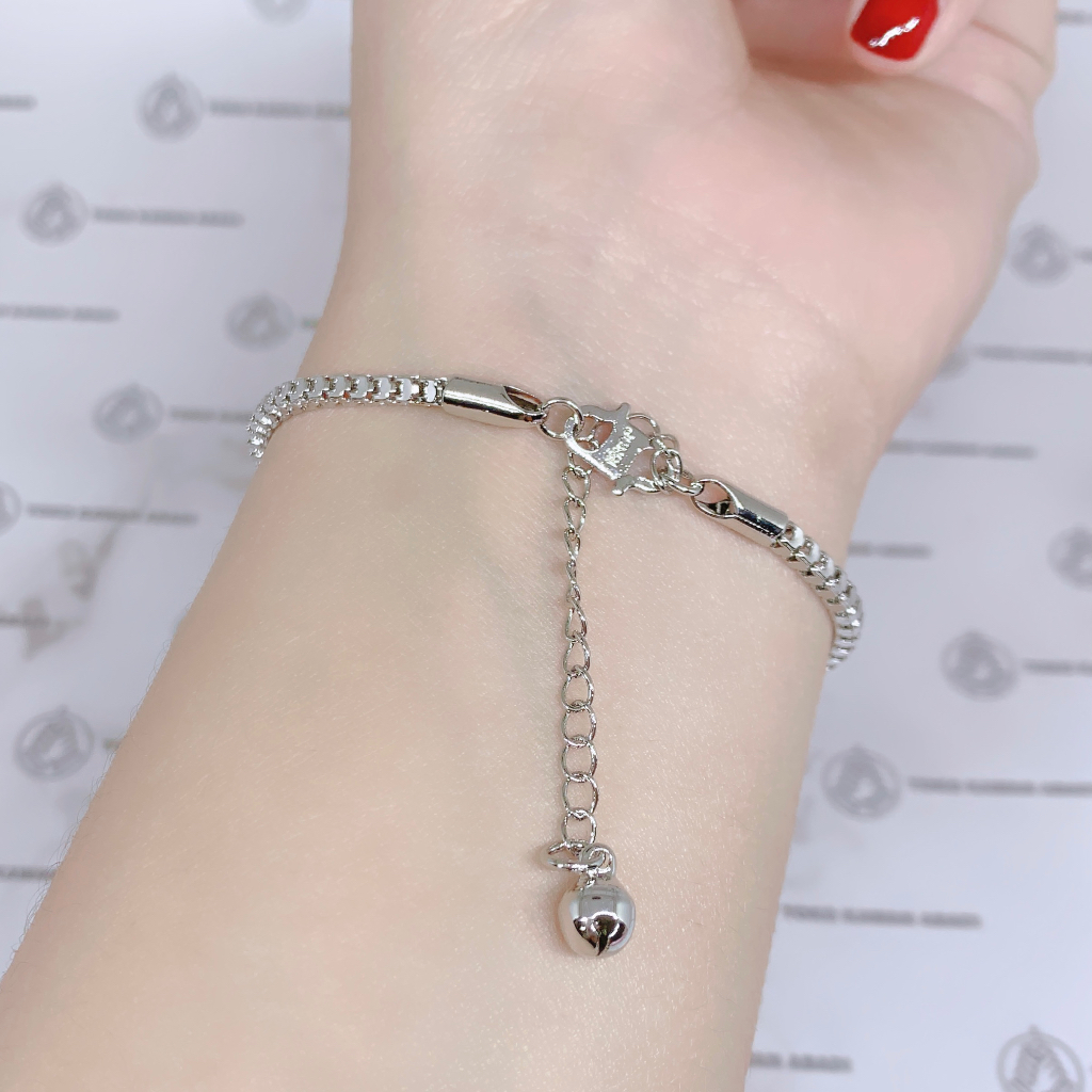 Xuping Silver Gelang Tangan Wanita Dewasa Model Rantai Double Ch *62