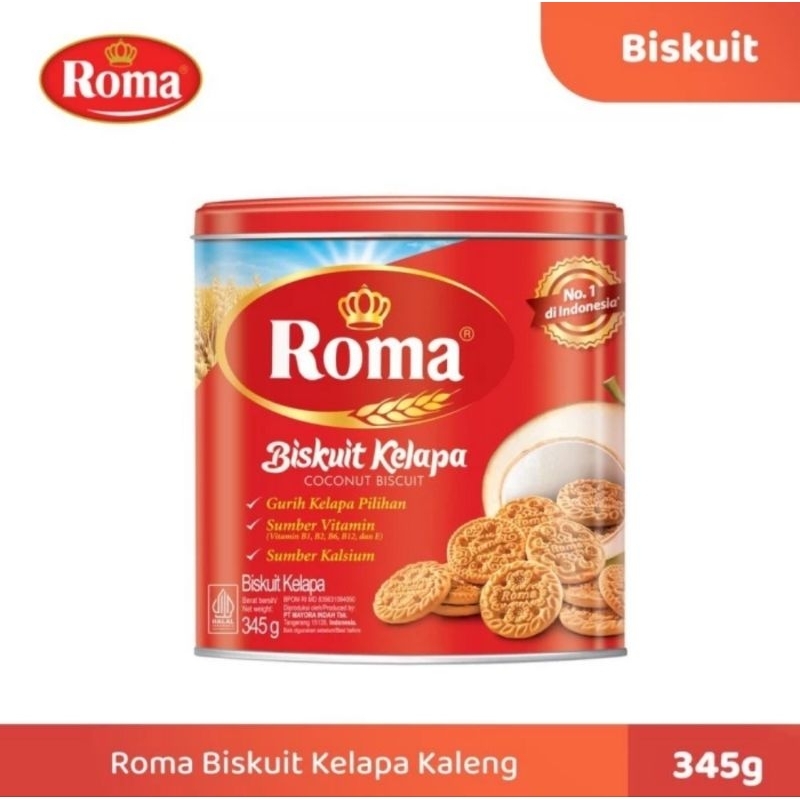 Roma Biskuit Kelapa Kaleng 345gr