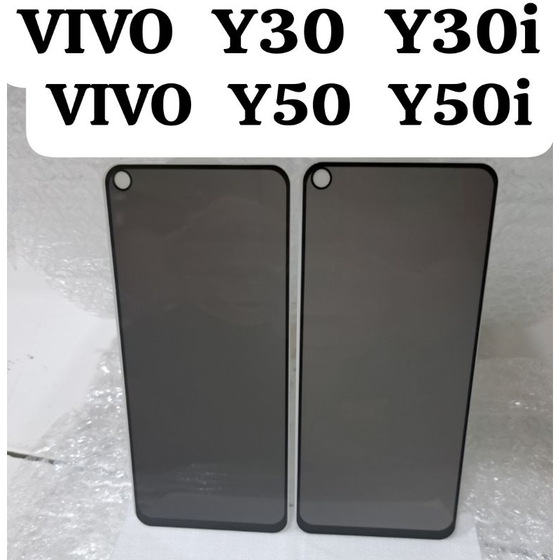 Tempered Spy Kaca Glass Tempered Glass Vivo Y30,Y30i,Y50,Y50i Tempered Glass Privacy Anti-Spy Physical Rein Forcement Technology No Broken Edge Tempered Glass Screen Protector Anti Peeping Anti Dust Anti Shock Anti Spy Vivo Y30,Y30i,Y50,Y50i, Vivo Y30 Y50