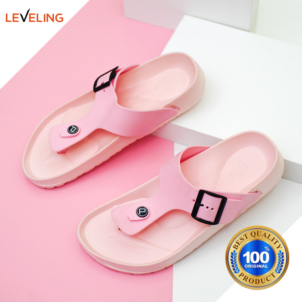 1028L-4 - Porto Leveling New Arrival Sandal Jepit Wanita Sendal Keren Harian Rumahan Karet Anti Slip Awet Nyaman Terbaru