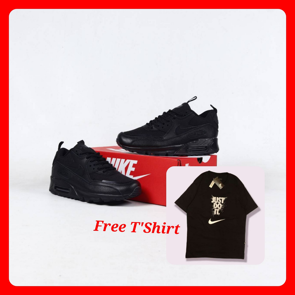 Sepatu Nike Air Max Surplus 90 Triple Black Pria Original