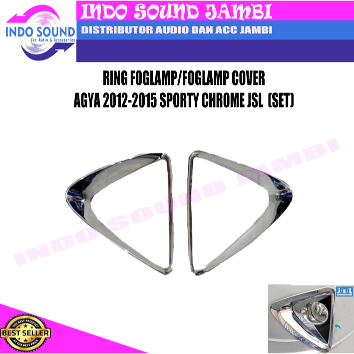 RING FOGLAMP / FOGLAMP COVER AGYA 2012-2015 SPORTY CHROME JSL (SET)