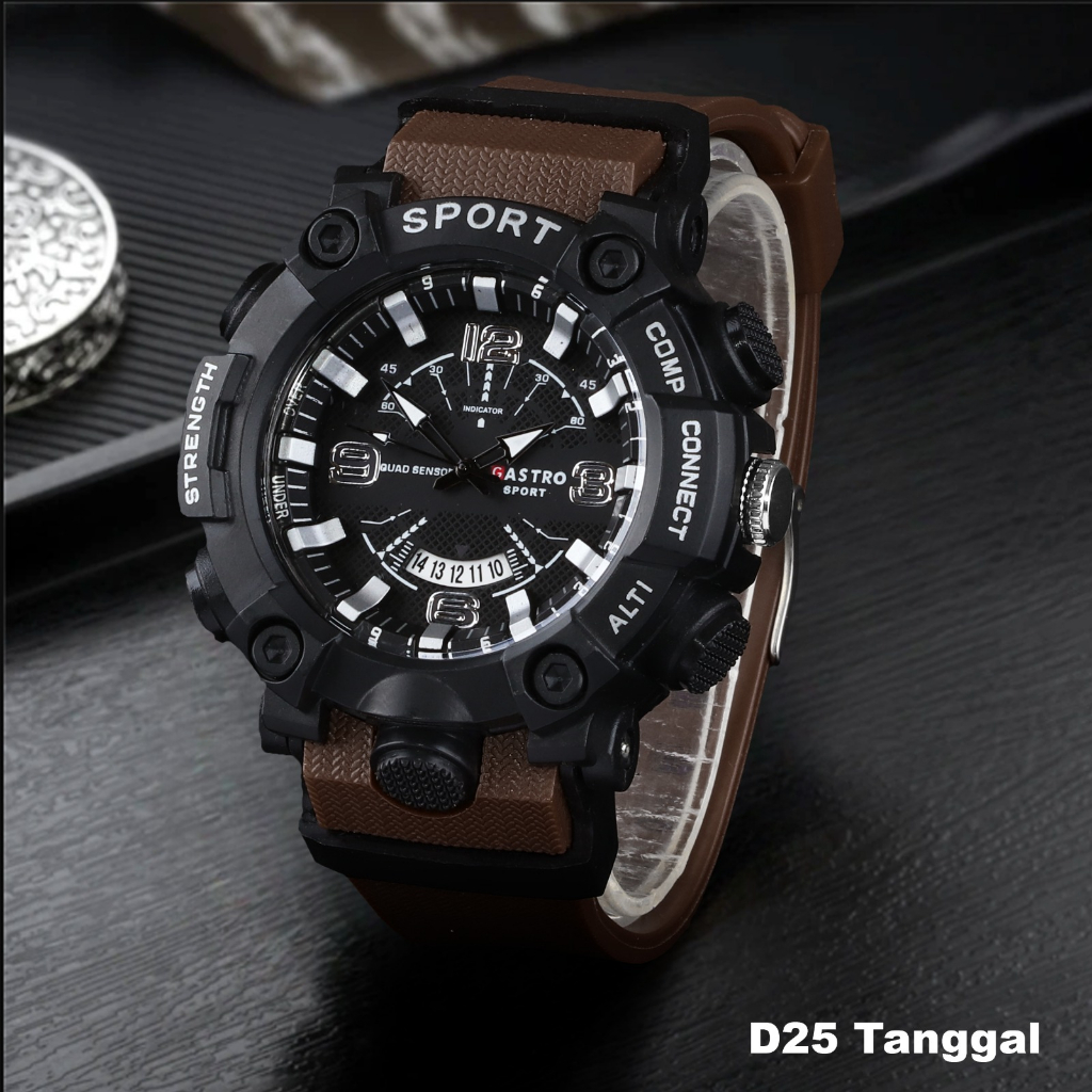 JAM TANGAN GASTRO SPORT JAM TANGAN PRIA ANALOG RUBBER STRAP WATER RESISTANT