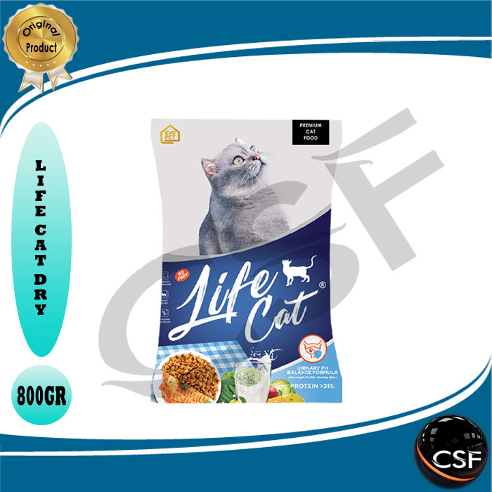 Makanan Kucing kering Premium LIFE CAT DRY 800 - 1kg