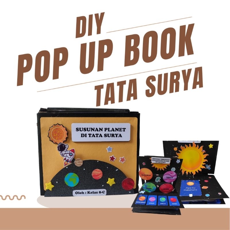 DIY Pop Up Book Susunan Planet Tata Surya | Solar System | Prakarya Sekola