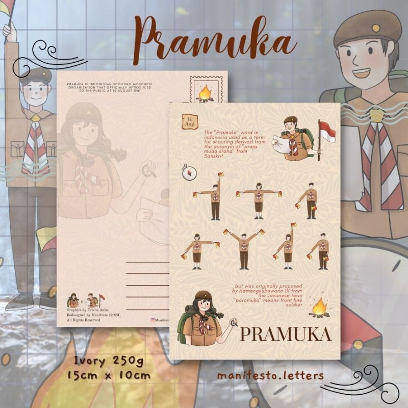

Postcard Hari Pramuka | Kartupos Indonesia Scout | Semaphore