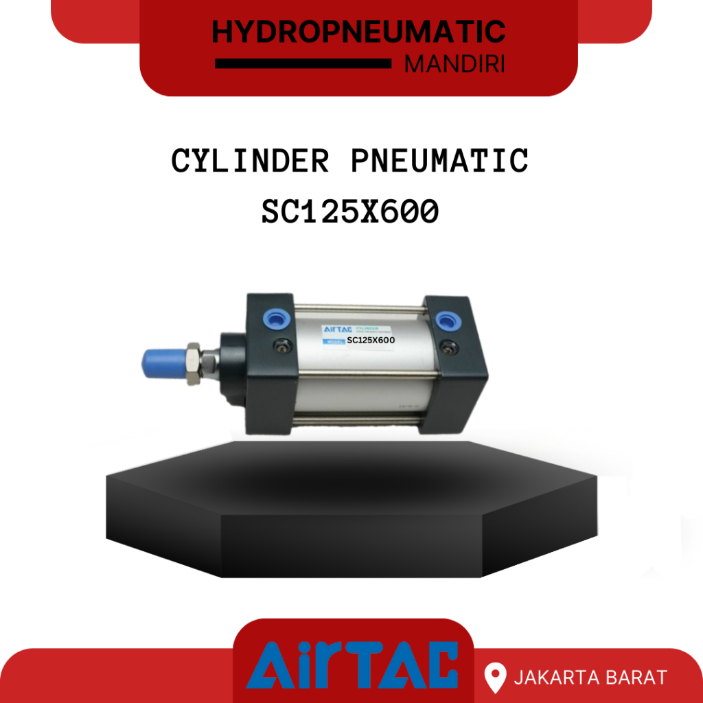 CYLINDER PNEUMATIC SC-125X600-S AIRTAC SC125X600 / SC 125X600