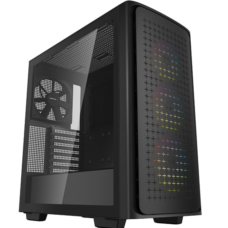 PC Case Gaming Deepcool CK560 Black ARGB Mid Tower Temperad Glass