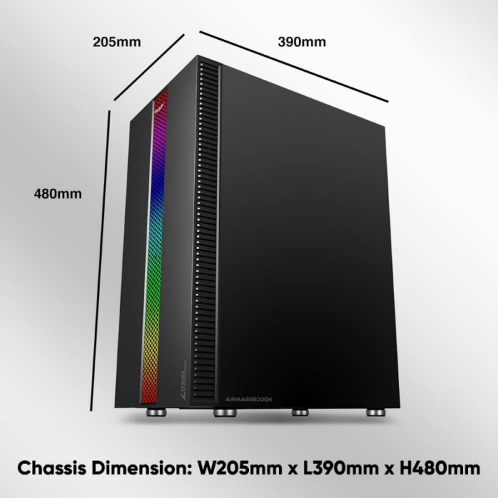 PC Case Gaming Armaggeddon Tessaraxx Apex 7 E-ATX LED Strip