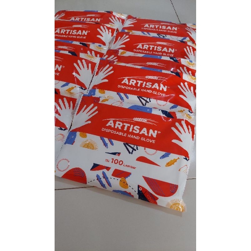 Sarung Tangan Plastik Higienis Murah Serbaguna ARTISAN isi 100 pcs