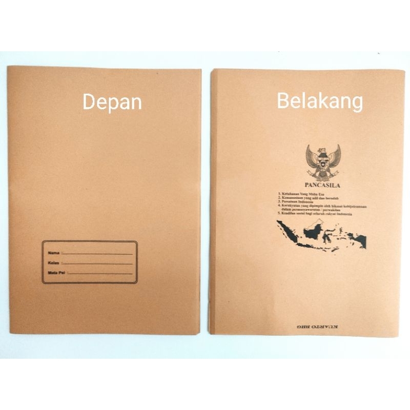 

Sampul Buku Kuarto Coklat per pak isi 20 lembar