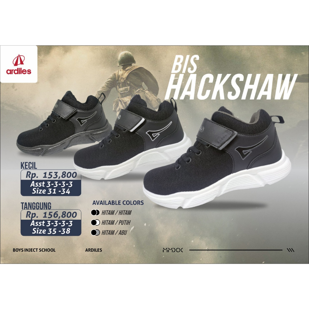 Sepatu Ardiles Anak Lelaki BIS - HACKSHAW (LUNTUR OUTSOLE/NO COMPLAINT)