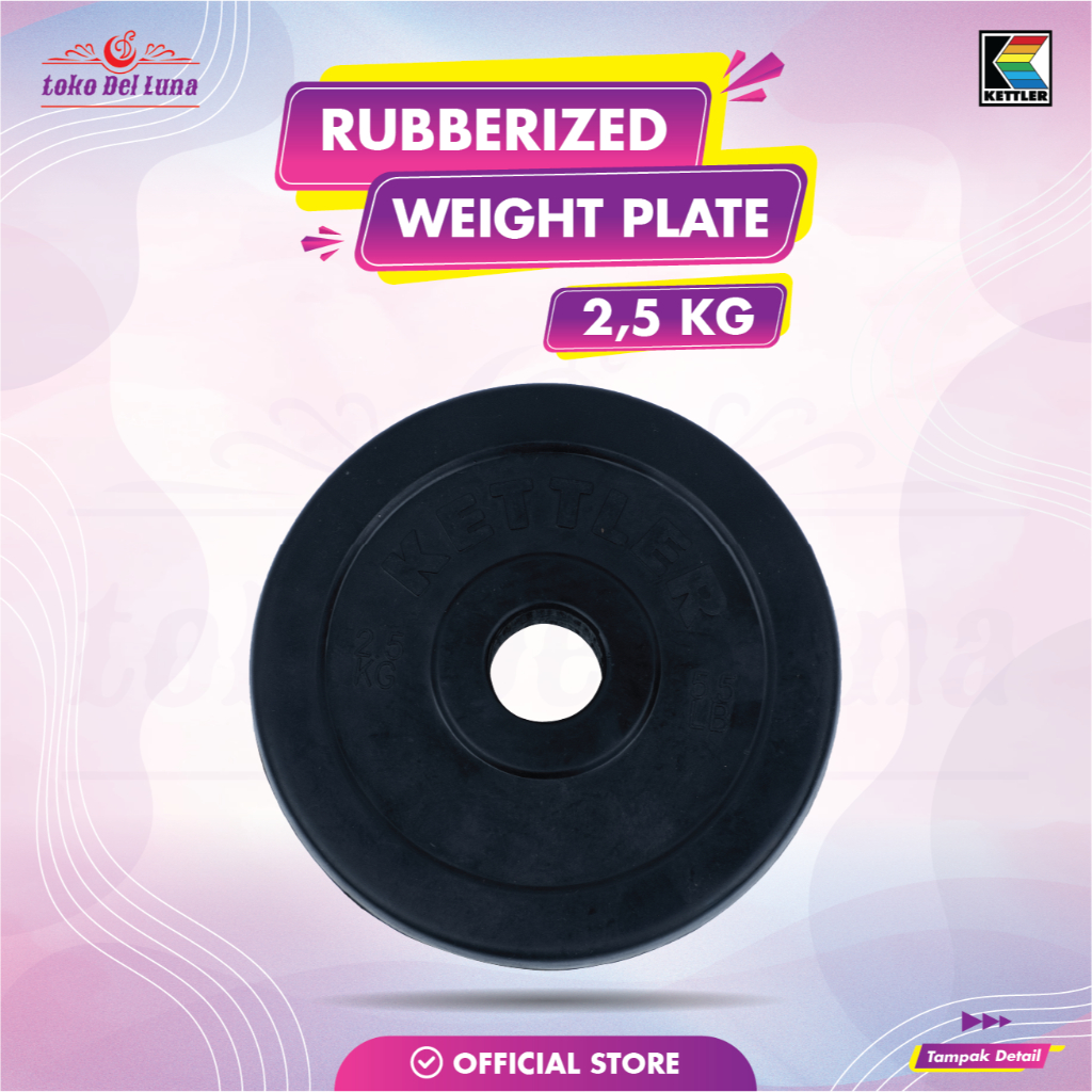 KETTLER Rubber Weight Plate 5Kg/Pair ( 2 x 2.5 Kg )