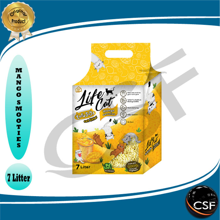 Pasir Kucing Gumpal Wangi Tofu LIFE CAT 7L 2,5Kg