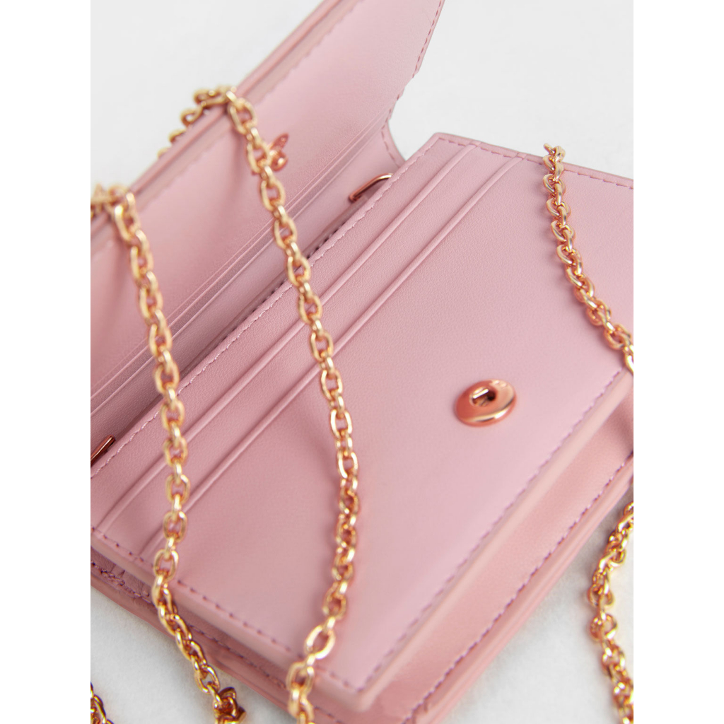 DOMPET CHARLES &amp; KEITH QUILTED MINI PINK - CK6 -10840202