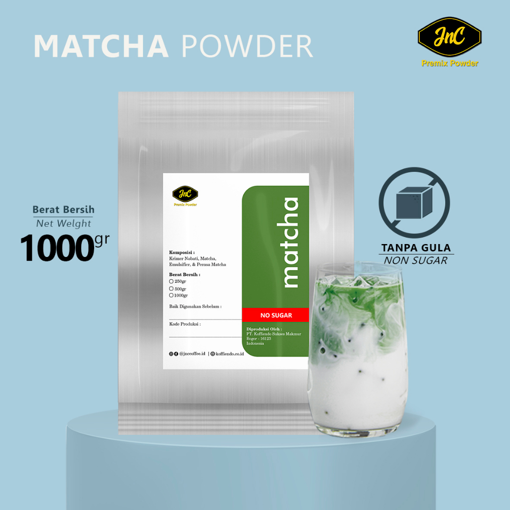 JnC Matcha Powder Non Sugar 1KG