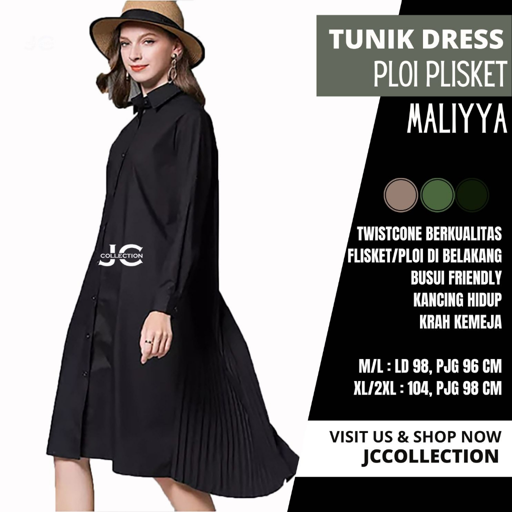 Tunik Jumbo Lengan Panjang Maliya - JCCollections