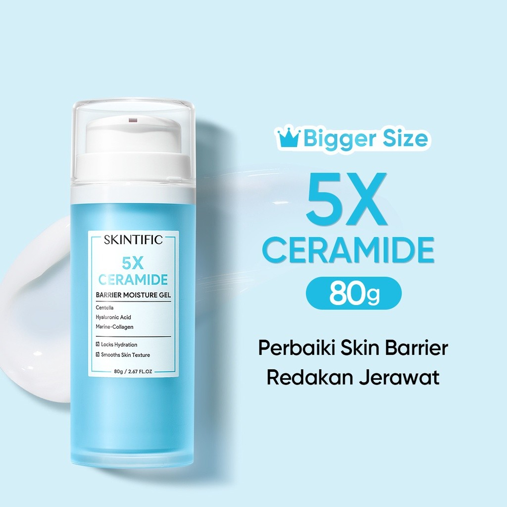 【BIG SIZE】SKINTIFIC 2PCS Paket Skincare Big Size Moisturizer + Brightening Serum Anti Dark Spot / Anti Acne / Anti Aging