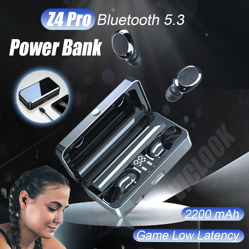 VICLOOK COD Z4 Pro Mirror Headphone Headset TWS Bluetooth 5.3 Nirkabel Sejati Dengan Earbud Sentuh 3D